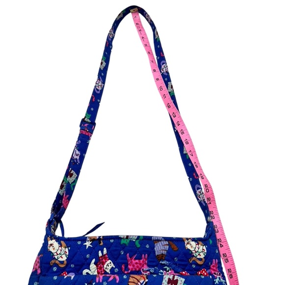 Vera Bradley Blue Cat Print Crossbody Bag and Wallet - Picture 5 of 12